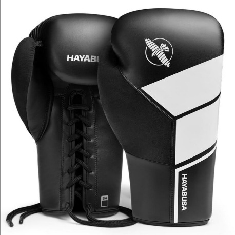Boxerské rukavice HAYABUSA S4 Lace Up - čierne