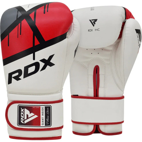 RDX Boxerské rukavice F7 Ego - biela/červená