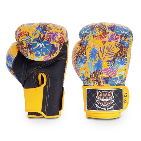 Boxerské rukavice TOP KING Wild Tiger King TKBGWT - žlté