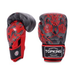 Boxerské rukavice TOP KING Super Air Single Tone - čierne