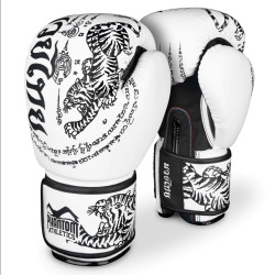 PHANTOM Muay Thai boxerské rukavice - biele